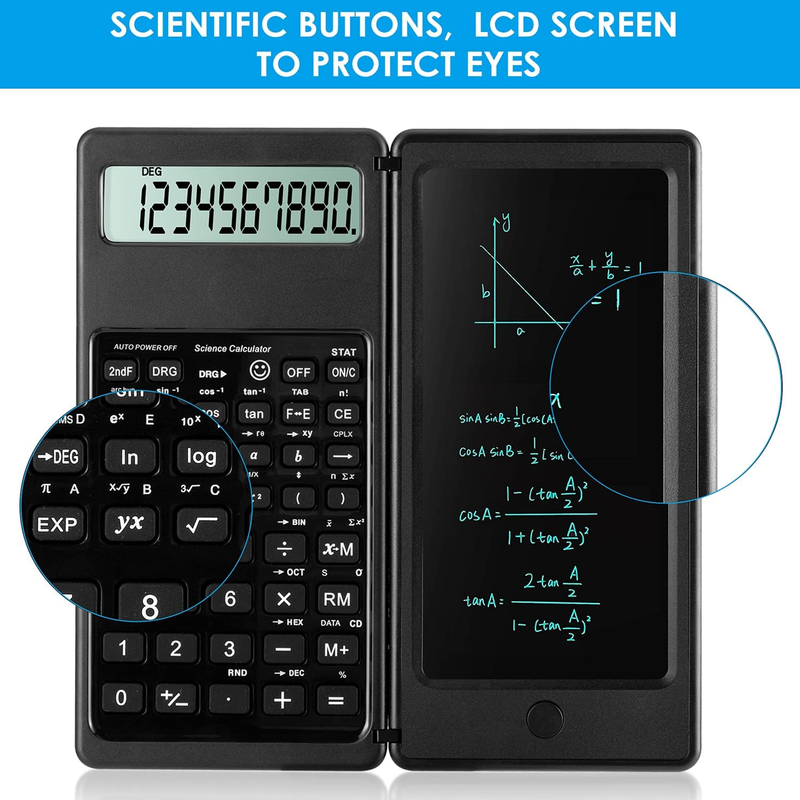 Scientific Calculators For Students, 10-Digit Large Screen, Math Calculator With Notepad, Classroom Must Haves For Middle High School & College_voghion.com