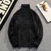 Men’s Faux Fur High-Neck Sweater – Trendy Oversized Knit With Hong Kong Street Style_voghion.com