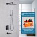 Wall-Mounted Thermostatic Shower System With Rainfall & Handheld Spray – Copper Core, Chrome Finish, Modern Concealed Installation_voghion.com