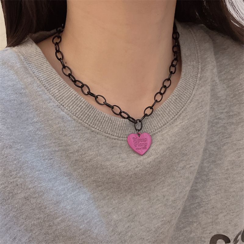 Punk Harajuku Accessories Millennial Hot Girl Butterfly Star Heart Necklace Y2K Gothic Rivet Choker Collar_voghion.com