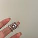Super bello stile ins amore retrò anello in argento placcato rame per le donne, apertura regolabile, semplice anello sottile impilabile da ragazza_voghion.com