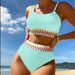 Qianmo Clothing 2024 High Waist Split Swimsuit Women's Multi Color New Sexy Bikini_voghion.com