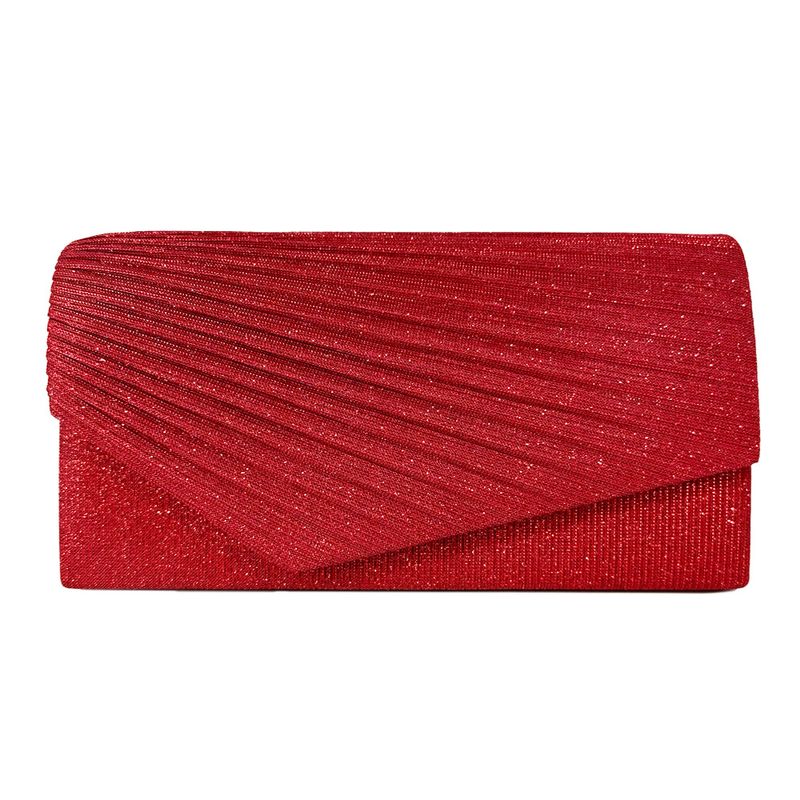Borsa a mano, borsa a catena, borsa a pieghe in twill con tessuto cangiante luccicante._voghion.com