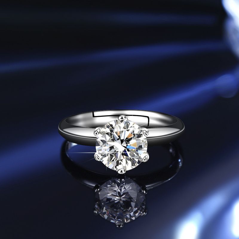 Evento in streaming live Traffic Moissanite Anello con otto frecce e cuori da un carato, classico, intarsiato a sei punte, regalo per donna_voghion.com