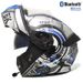 DOT & 3C Certified Modular Motorcycle Helmet – Dual Visor Flip-Up Full Face Helmet With Bluetooth, ABS Shell, Sun Shield & Clear Lens_voghion.com