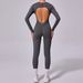 Tongfei New Winter One-Piece Sports Yoga Suit Backless Sleeve Long Pants Bodysuit Tight-Fitting 10122_voghion.com