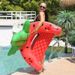 New Watermelon Ride Water Entertainment Recliner With Cup Holder Adult Pvc Swimming Ring Floating Bed Back Hammock_voghion.com