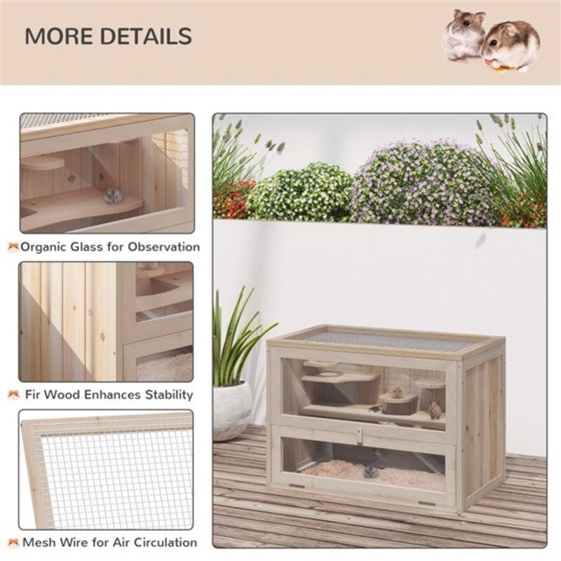 Wooden Hamster CageWooden Hamster Cage_voghion.com