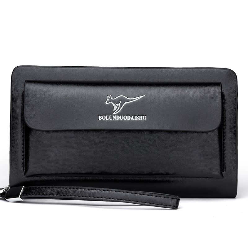 Borse da uomo Borse da uomo Pochette da lavoro Borsa da uomo con doppia cerniera Borsa per cellulare di grande capacità Pochette da uomo_voghion.com