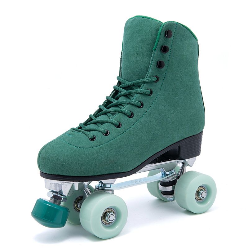 Zweireihige Jugendmode bequeme Schlittschuhe PU-Rad Metallhalterung_voghion.com