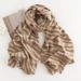 fashion all-match autumn and winter thickened zebra pattern imitation cashmere scarf women's cold-proof warm scarf striped shawl_voghion.com