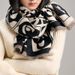 Scarf women's autumn and winter new cashmere decoration with cloak double-sided scarf camellia long shawl_voghion.com