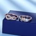 Kärleksformad ring, roséguld, kristallelement för kvinnor_voghion.com