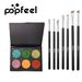Set di trucco POPFEEL 6 ombretti colorati + 7 pennelli per il trucco Set combinato di ombretti glitterati Beauty_voghion.com
