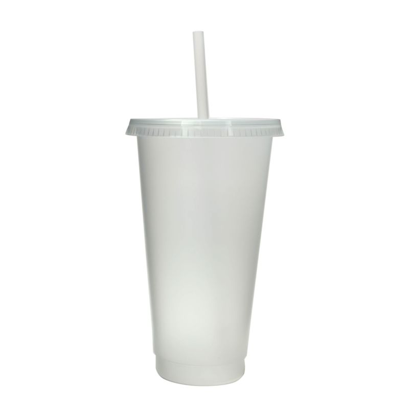 Opakowanie 15 słomek do kawy mrożonej, podróżne, urodzinowe, wielokrotnego użytku plastikowe kubki_voghion.com