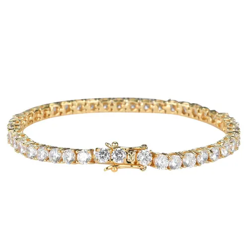 3MM 4MM 5MM Tennis Bracelet Hip Hop Jewelry Copper Style Micro Inlaid Zircon Single Row Zircon Bracelet_voghion.com