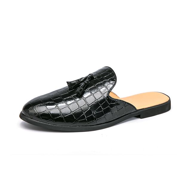 Euro Step Herren-Umkleidekabinen-Halbschuh im britischen Stil mit Quasten, Brogue-Schuhe aus geschnitztem Leder_voghion.com