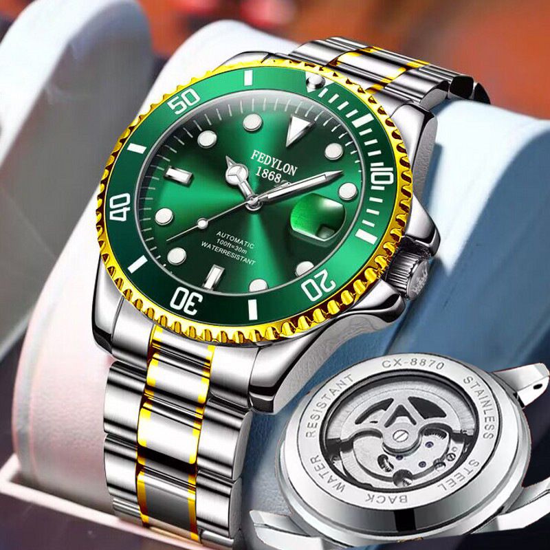 2023 Uusi kuuma Myynti Vihreä Vesi Musta Vesi Ghost Big Watch Miesten Muoti Business Quartz Miesten Kello Yksinkertainen ja Upea_voghion.com