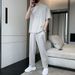 Sommer Dünne Waffel Casual Anzug Für Männer Neue Kurzarm Sport Sommer Outfit Trend Einfache Passende Gutaussehende_voghion.com