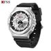 Sportliche Digital-Analog-Armbanduhr für Herren mit LED-Hintergrundbeleuchtung, 5 Alarmen, Stoppuhr, 50 m wasserdicht, Weltzeitanzeige für Jugendliche und Erwachsene, leuchtende elektronische Uhr_voghion.com