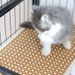 Summer Rattan Cat Cage Platform Pet Rabbit Nest Sleeping Dog Bed Cooling Mat_voghion.com