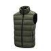 Men's Quilted Puffer Vest - Trendy Lightweight Winter Sleeveless Jacket With Stand Collar (Grey/Black/Army Green/Navy) - Oversized Fit For Layering_voghion.com