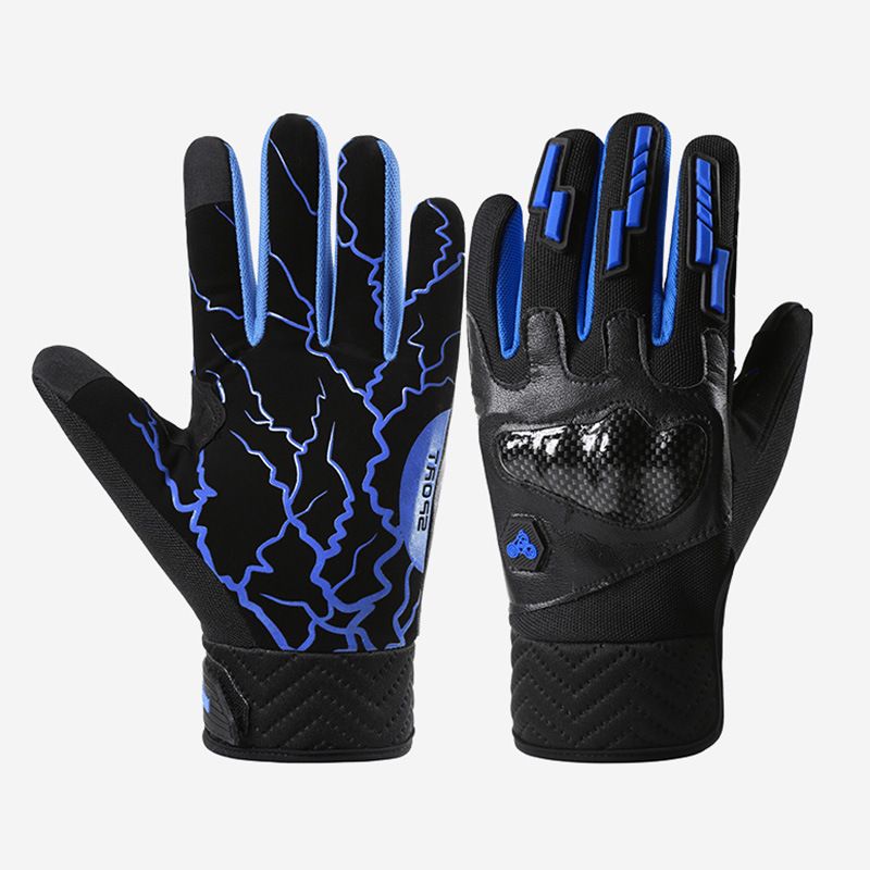 Fahrradhandschuhe, Motorradhandschuhe, elektrische Straßen- und Outdoor-Reithandschuhe, Vollfinger-Sporthandschuhe, verschleißfest, langer Finger, Touchscreen, Anti-Fall-Sportstil_voghion.com