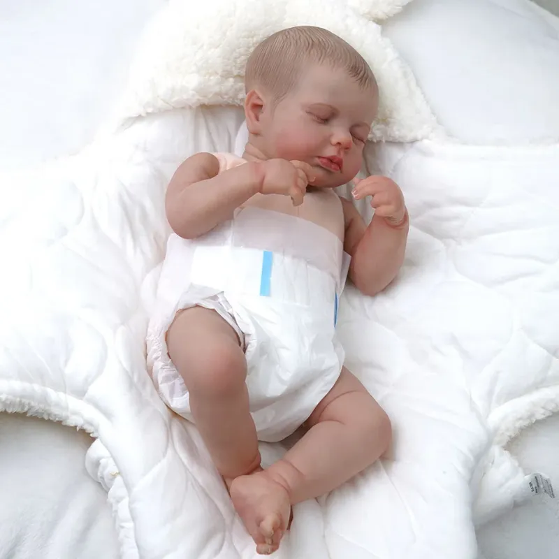 50 cm hotové reborn panenky LouLou s náhodným oblečením, realistická 3D malovaná kůže, roztomilá měkká hračka pro novorozence, vánoční dárek pro děti_voghion.com