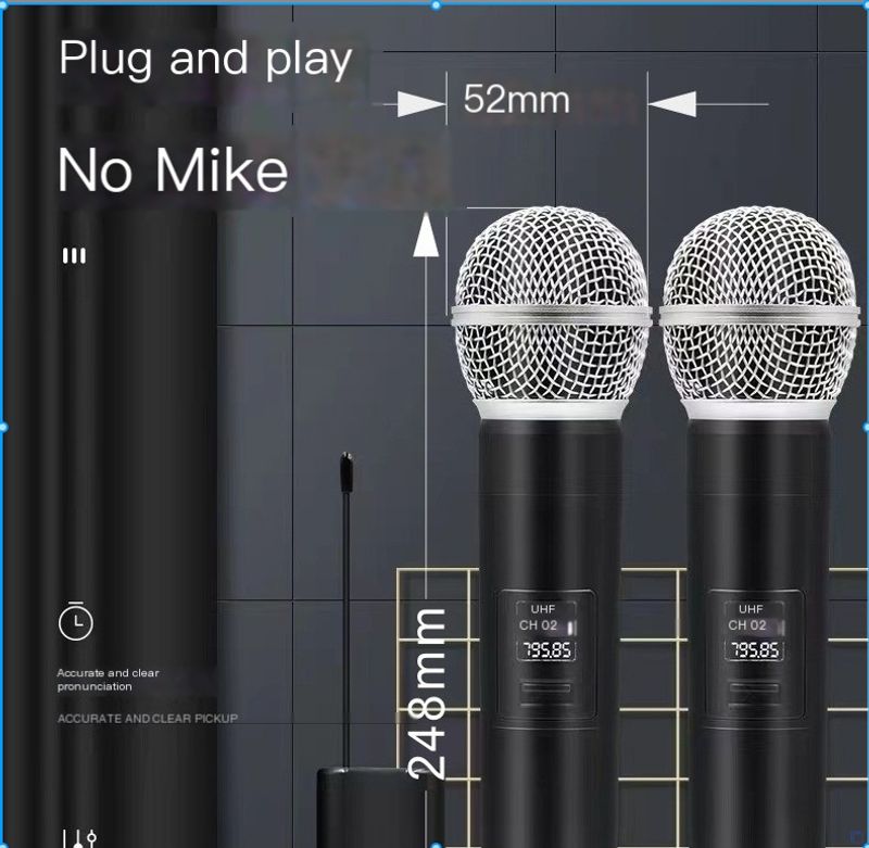 Novo microfone de carregamento sem fio, placa de som para canto ao vivo em casa, um ou dois dispositivos de microfone externo_voghion.com