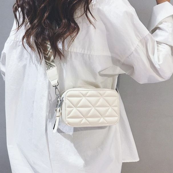 Bolsas femininas da moda verão 2024, novas bolsas de alta qualidade, de ombro único, alça larga, transversal, pequena bolsa quadrada_voghion.com