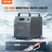 Industrial Water Chiller, CW-3000, 80W Air-Cooled Industrial Water Cooler Cooling System with 12 L Water Tank Capacity 12 L/min Maximum Flow Rate, for_voghion.com
