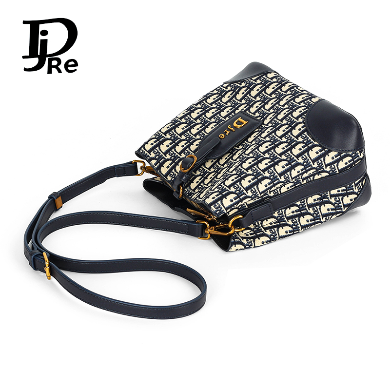 Minimalist Letter Pattern Bucket Handbag, Lightweight All-Match Versatile Satchel Bag For Women_voghion.com