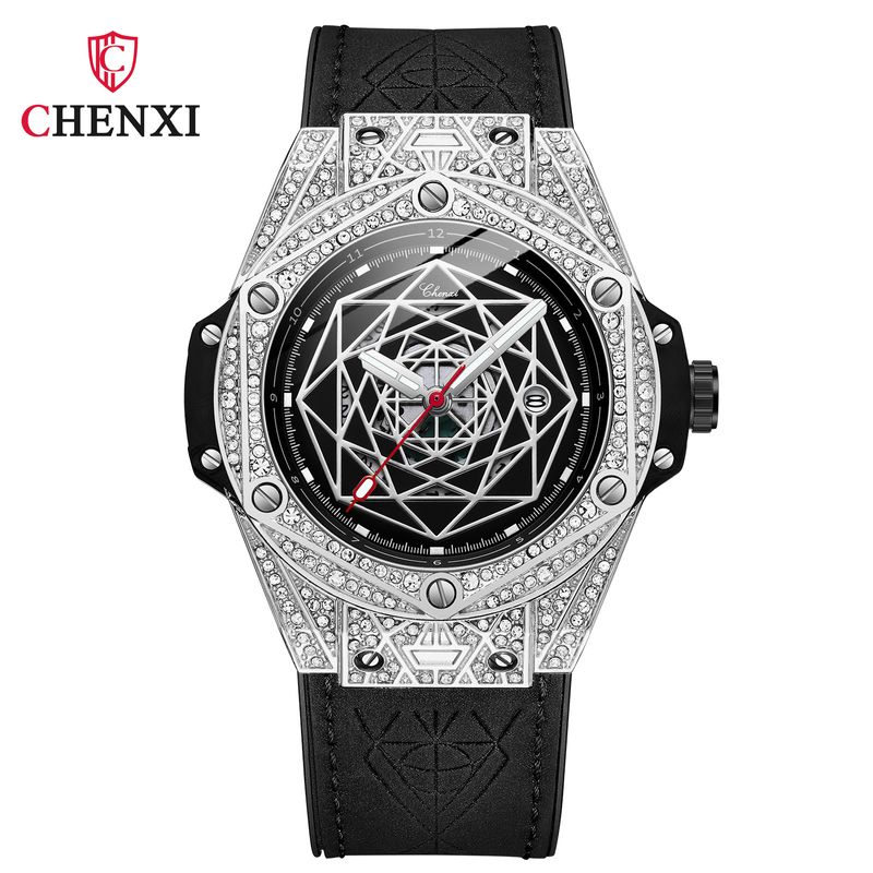Reloj de Moda para Hombre con Conjunto de Diamantes Reloj de Cuarzo Fresco para Hombres Reloj Resistente al Agua que Brilla en la Oscuridad_voghion.com