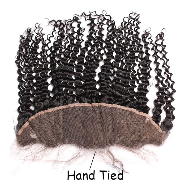 Blondefrontaler Kinky krøllet ubehandlet menneskehår 13X4 schweizisk blondefrontaler Afro krøllet hår 150% tæthed_voghion.com