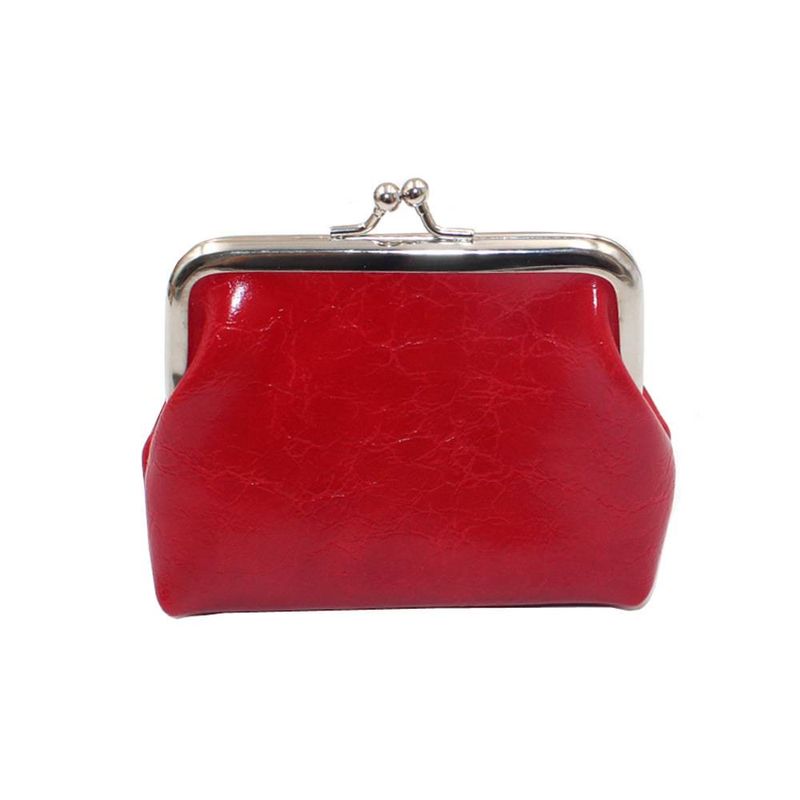 New PU Oil Wax Skin Women's Cute Small Bag, Student Short Card Bag, Leather Coin Bag, Hand Holding Zero Wallet_voghion.com