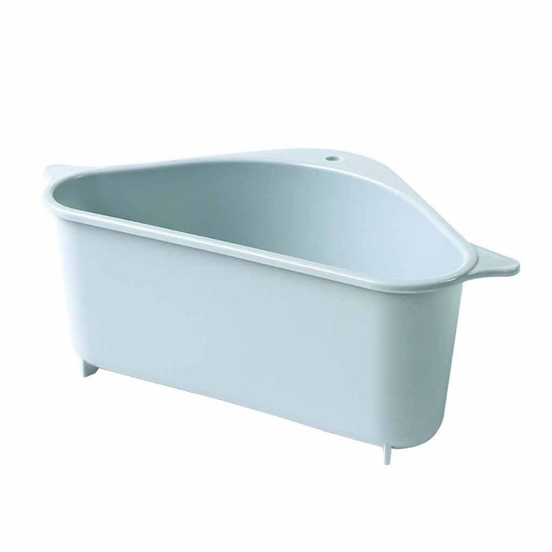 Household Sink Triangular Drain Rack Kitchen Vegetable Storage Rack Storage Rack Hanger Holder Punch-free Tray Hanging Basket_voghion.com
