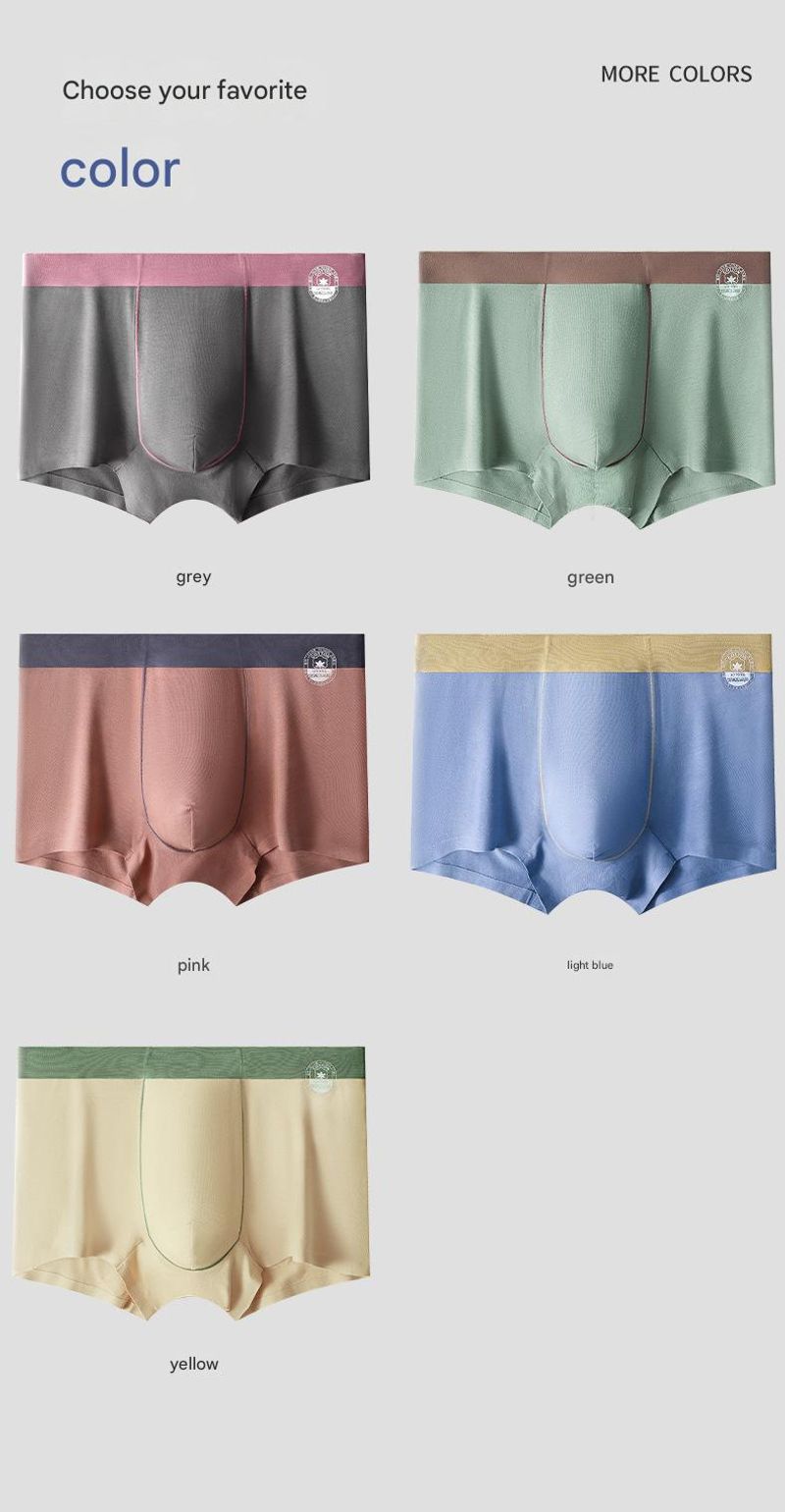 KOOSSOASIS - Paquete de 5 calzoncillos bóxer finos de algodón modal para hombre, sin costuras, antibacterianos, respetuosos con la piel, transpirables, de color sólido._voghion.com