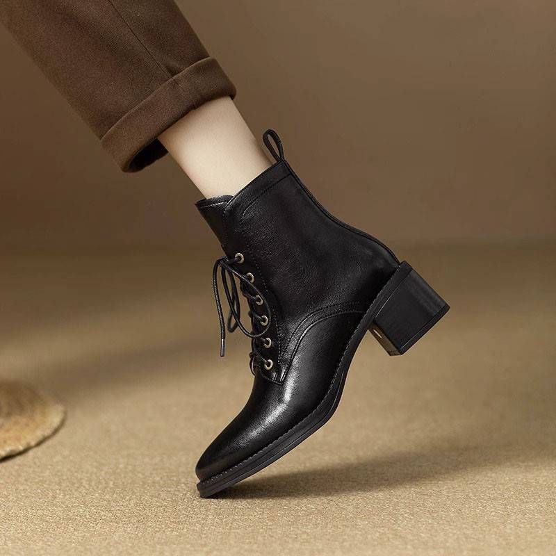 French Pointed-toe Fleece Cotton Shoes 2025 Autumn/Winter Women's New Style NO.51_voghion.com
