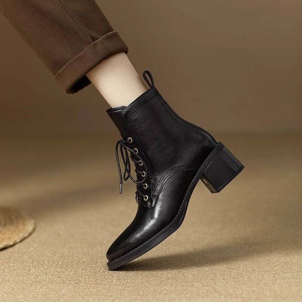 French Pointed-toe Fleece Cotton Shoes 2025 Autumn/Winter Women's New Style NO.51_voghion.com