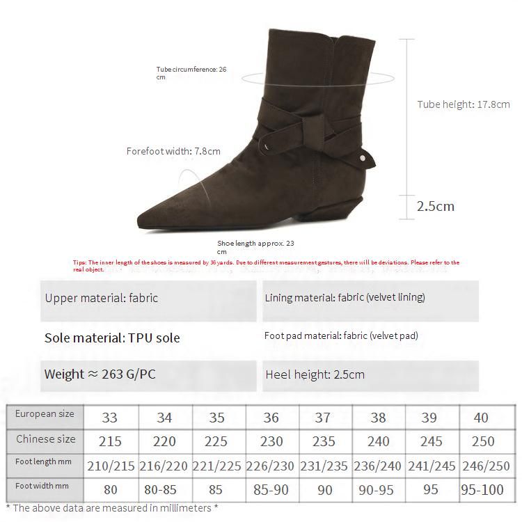 Cameido Women's Pointed Toe Lace Up Thick Heel Short Boots Vintage Suede Western Boots Mocha Slim Boots_voghion.com