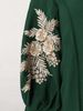 Elegant Embroidered Abaya Dress For Women – Modest Muslim Long Sleeve Maxi Dress (Polyester, 0XL-4XL, Green, Handcrafted Embroidery, Loose Fit)_voghion.com