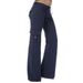 Pantaloni da yoga con tasca e bottone in vita elasticizzata da donna_voghion.com