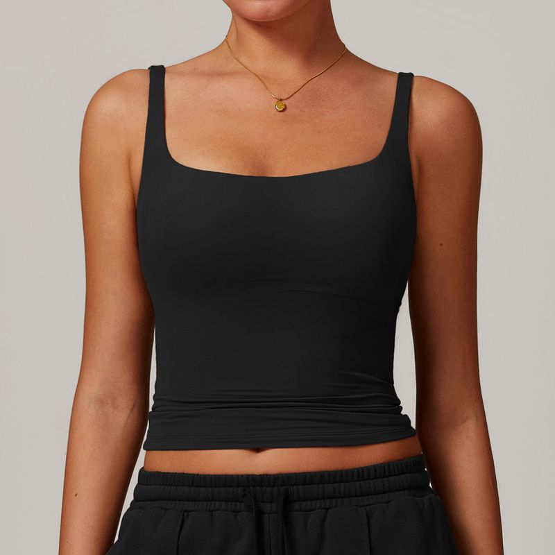 Women's T-shirts & Tops Tight Yoga Vest Quick Drying Fitness Clothes For Outdoor Wear All Match Running Beautiful Back Sports Bra Without Chest Pad_voghion.com