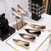 Women's Elegant Retro Pointed Toe Low Heel Pumps - Comfortable Slip-On Dress Shoes For Spring & Fall In Gold, Silver, Black, Gunmetal, Champagne_voghion.com