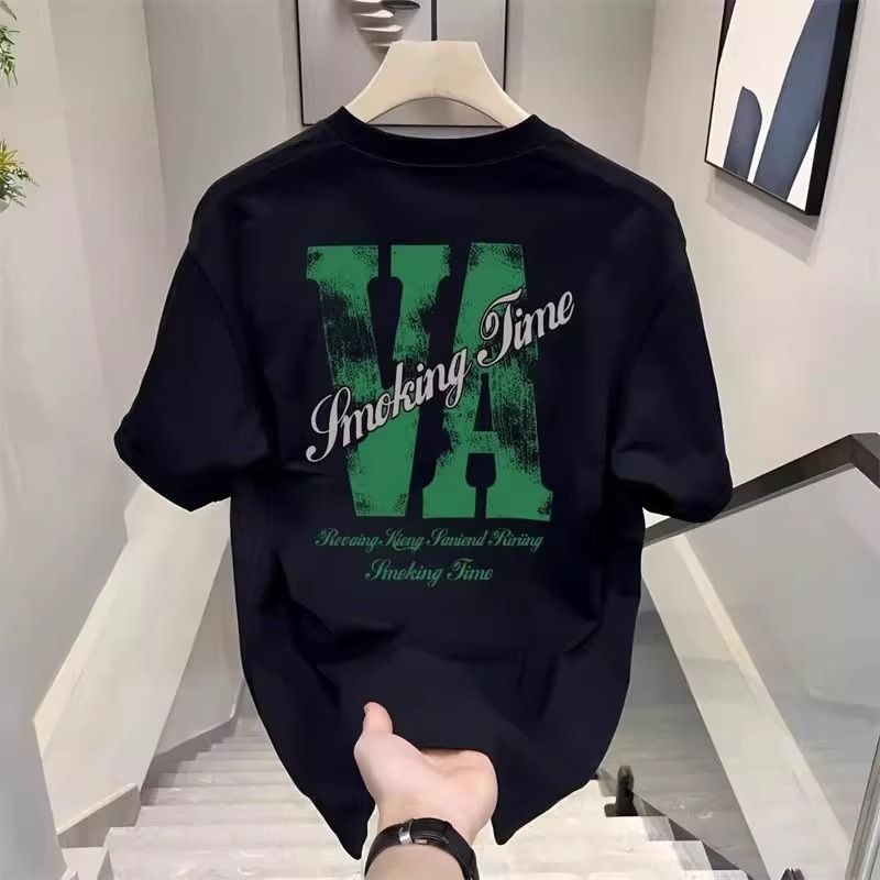 Women's Clothing Pure Cotton Short Sleeved Summer Heavyweight T Shirt Loose Half Sleeved Shirt Trendy Street High End Comfortable Top_voghion.com