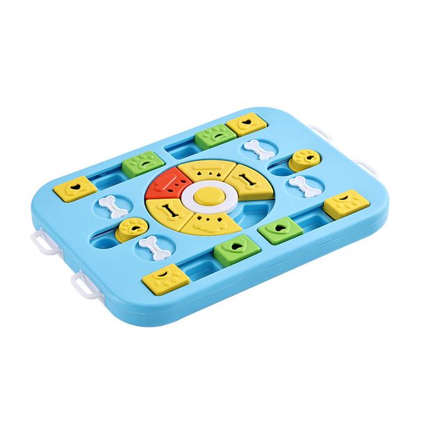 New Pet Supplies Non-Slip Rectangular Multi-Functional Dog Sound Puzzle Rolling Food Hiding Slow Feeder Bowl Toy_voghion.com
