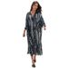 Cotton Batik Maxi Dress Cover-Up – Loose Fit Beach Tunic For Women, Bikini Cover, Resort Wear, Plus Size_voghion.com