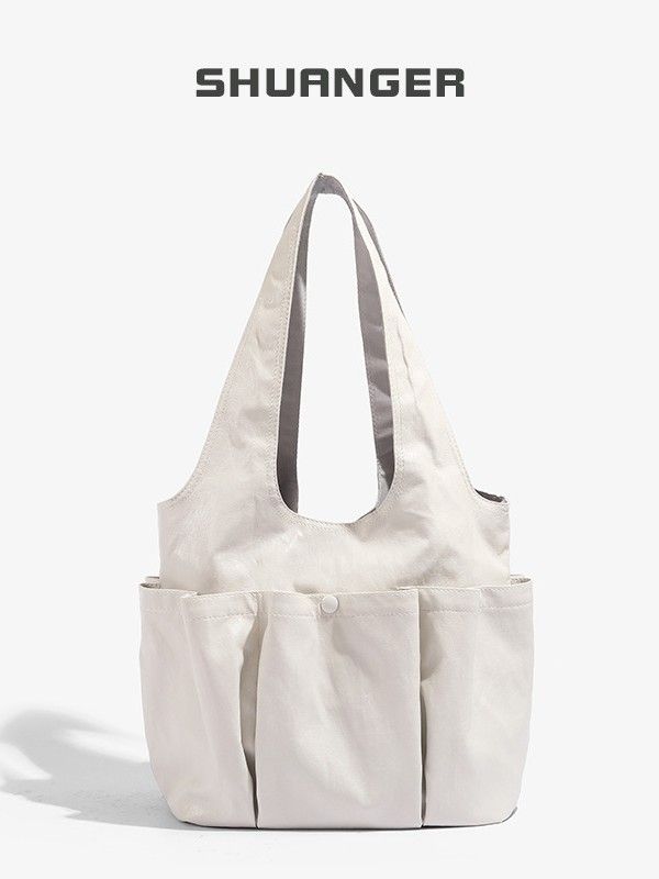 Koreanische Nischen-Schulter- und Unterarmtasche mit mehreren Taschen, große Kapazität, Pendler-Einkaufstasche, Handtasche für Damen_voghion.com