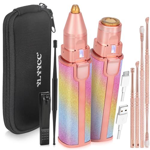 YLYYCC remover is suitable for lips, electric 2-in-1 facial shaver and eyebrow ear wax removal tool with storage box,_voghion.com