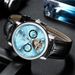 GUANQIN Tourbillon Mechanische Multifunktionale Luxus Herren Armbanduhr Leuchtend Wasserdicht Lederband Automatik Uhr Saphir_voghion.com